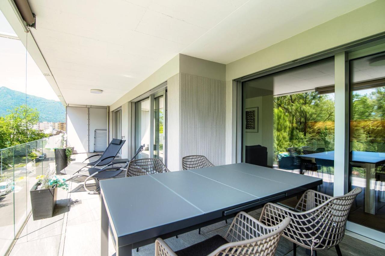 Linda Terrace By Quokka 360 - Modern One-Bedroom Flat With Sun Terrace โลการ์โน ภายนอก รูปภาพ