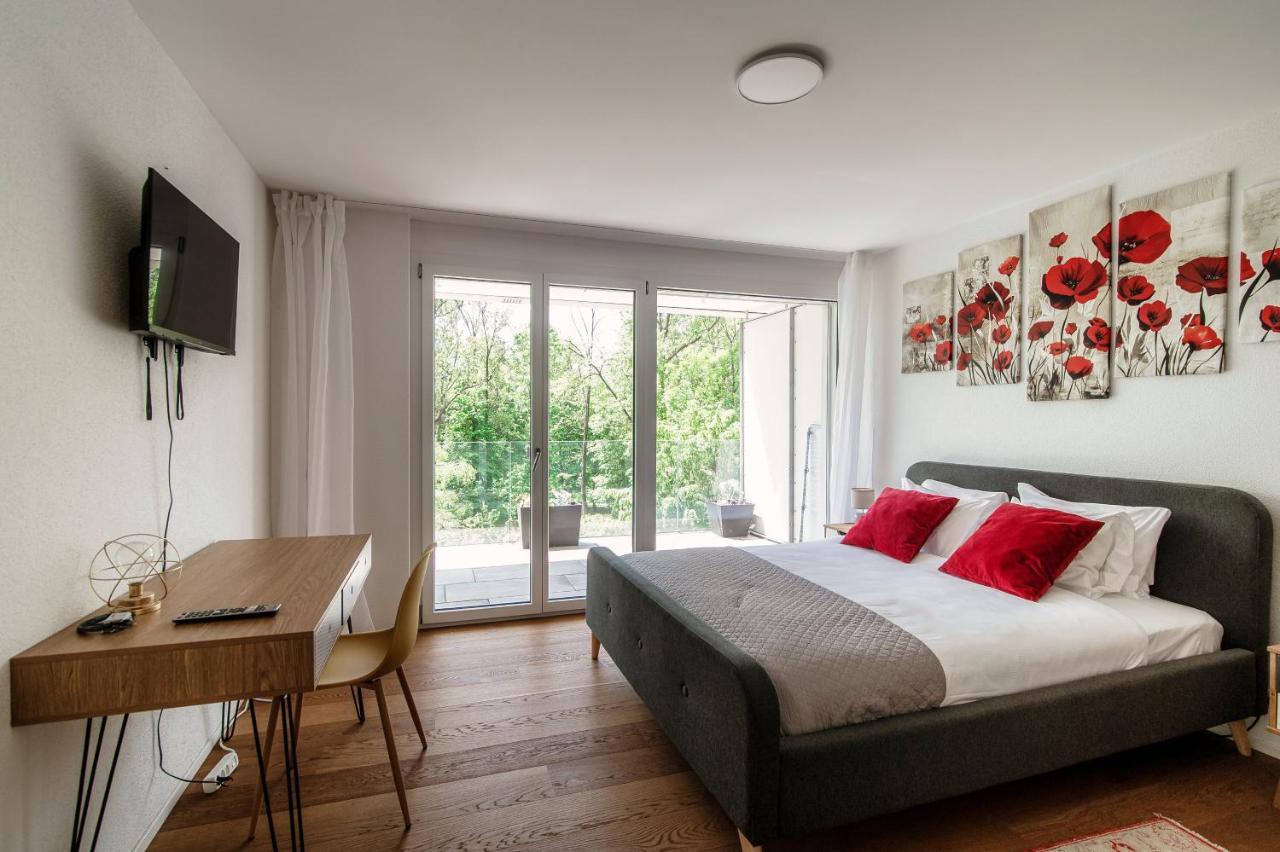 Linda Terrace By Quokka 360 - Modern One-Bedroom Flat With Sun Terrace โลการ์โน ภายนอก รูปภาพ
